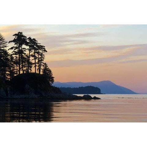 Alaska, Tenakee Springs Sunset on Basket Bay Black Modern Wood Framed Art Print with Double Matting by Paulson, Don