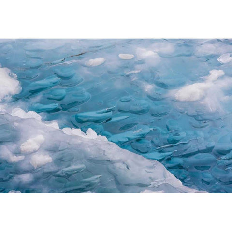USA, Alaska, Glacier Bay NP Close-up of blue ice Black Modern Wood Framed Art Print with Double Matting by Paulson, Don