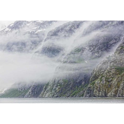 Alaska, Glacier Bay NP Fog in the mountains Black Modern Wood Framed Art Print with Double Matting by Paulson, Don