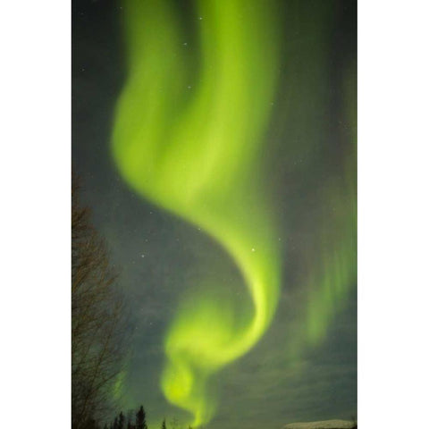 USA, Alaska Aurora borealis pattern Black Modern Wood Framed Art Print by Illg, Cathy and Gordon