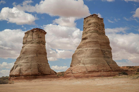 Arizona-Navajo Indian Reservation Elephant Feet rock formation  White Modern Wood Framed Art Print with Double Matting by Jaynes Gallery