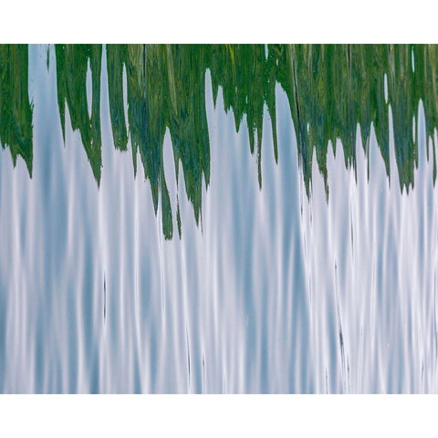 Alaska Abstract of water reflections in Gulf of Alaska  White Modern Wood Framed Art Print by Jaynes Gallery