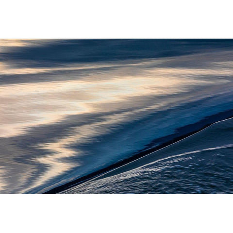 Alaska-Chatham Strait Boat wake in ocean  Black Modern Wood Framed Art Print by Jaynes Gallery