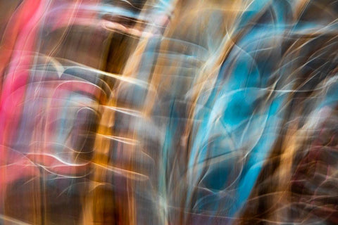 Alaska-Juneau Blur of clothing worn by native Americas  White Modern Wood Framed Art Print with Double Matting by Jaynes Gallery