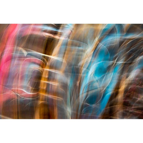 Alaska-Juneau Blur of clothing worn by native Americas  Black Modern Wood Framed Art Print with Double Matting by Jaynes Gallery
