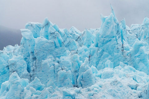Alaska- Kenai Peninsula. Close-up of Aialik Glacier. Black Modern Wood Framed Art Print by Muir, Janet