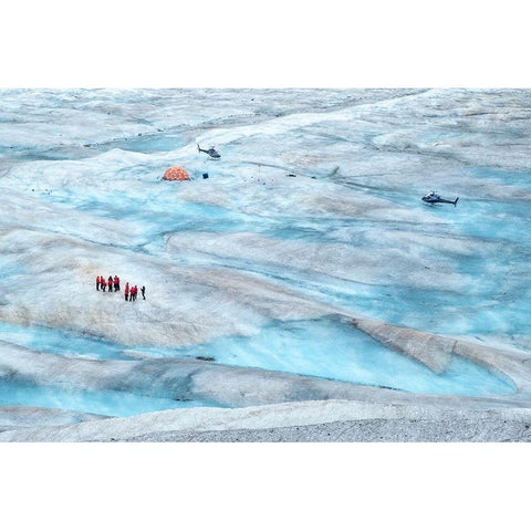 Base camp-Mendenhall Glacier-Juneau-Alaska-USA Black Modern Wood Framed Art Print with Double Matting by Engelbrecht, Jim