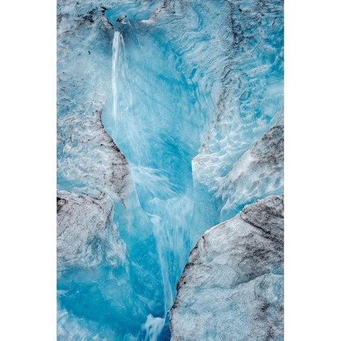 Ice melt-Mendenhall Glacier-Juneau-Alaska-USA Black Modern Wood Framed Art Print by Engelbrecht, Jim