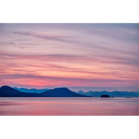 Sunset on Berners Bay-Juneau-Alaska Black Modern Wood Framed Art Print by Engelbrecht, Jim