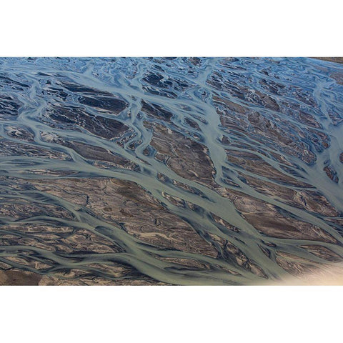 Alaska-mudflat White Modern Wood Framed Art Print by Sienda, Jolly