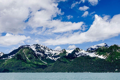 Resurrection Bay-Seward-Alaska White Modern Wood Framed Art Print with Double Matting by Richardson, Larry
