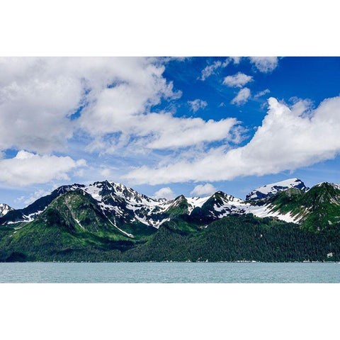 Resurrection Bay-Seward-Alaska Black Modern Wood Framed Art Print with Double Matting by Richardson, Larry