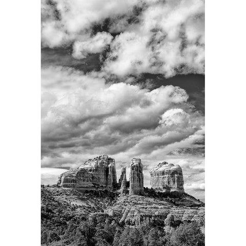 Arizona-Sedona-Cathedral Rock Black Modern Wood Framed Art Print by Collins, Ann