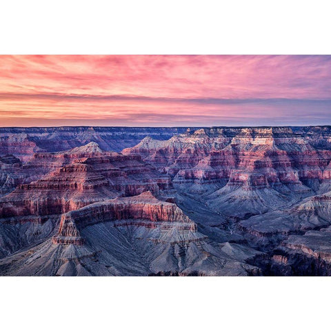 Arizona-Grand Canyon National Park-Dusk from Hopi Point Black Modern Wood Framed Art Print by Collins, Ann