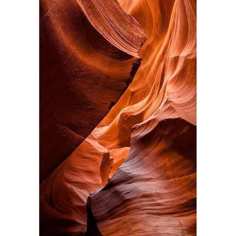 Arizona-Page-Antelope Canyon Navajo Tribal Park-Lower Antelope Canyon Black Modern Wood Framed Art Print with Double Matting by Collins, Ann