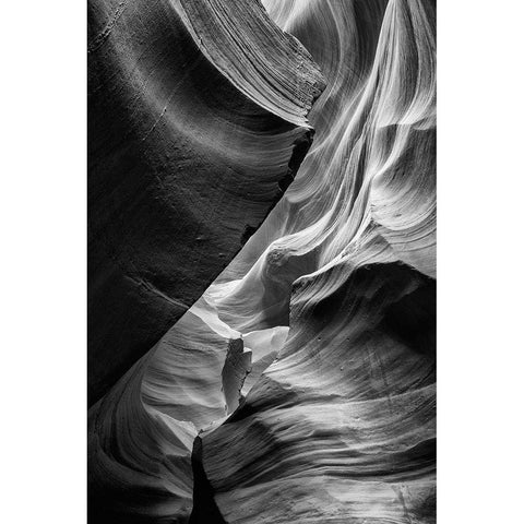 Arizona-Page-Antelope Canyon Navajo Tribal Park-Lower Antelope Canyon Black Modern Wood Framed Art Print by Collins, Ann