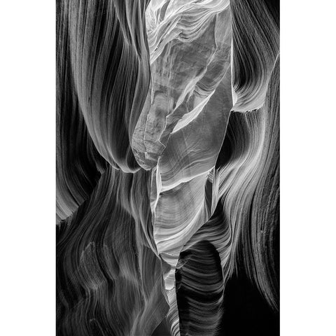Arizona-Page-Antelope Canyon Navajo Tribal Park-Lower Antelope Canyon White Modern Wood Framed Art Print by Collins, Ann