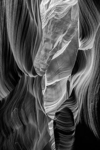 Arizona-Page-Antelope Canyon Navajo Tribal Park-Lower Antelope Canyon White Modern Wood Framed Art Print with Double Matting by Collins, Ann