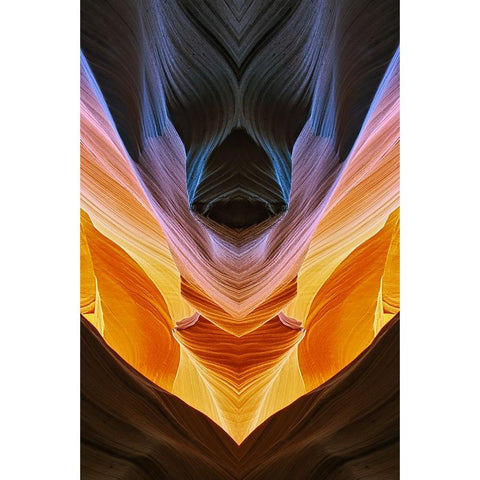View of Antelope Canyon-Page-Arizona Black Modern Wood Framed Art Print by Jones, Adam