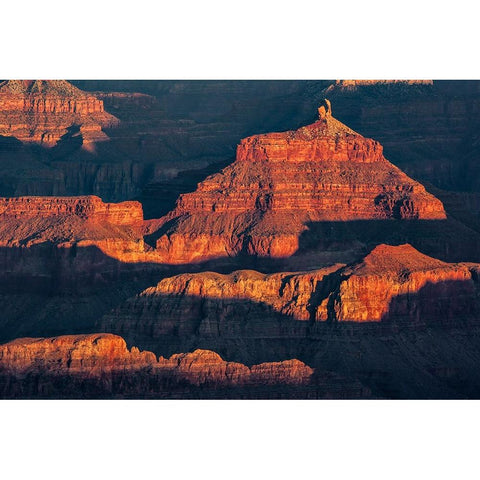 Sunset-Grand Canyon National Park-Arizona Gold Ornate Wood Framed Art Print with Double Matting by Jones, Adam