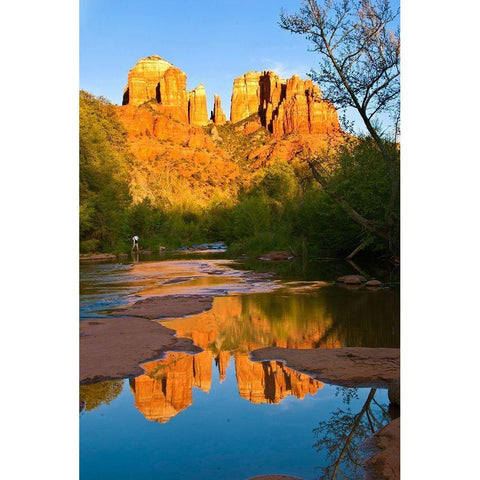 Cathedral Rock-Sedona-Arizona-USA Black Modern Wood Framed Art Print by Miller, Anna