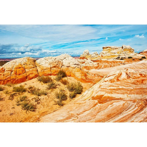 USA-Arizona-Vermilion Cliffs National Monument White Pocket White Modern Wood Framed Art Print by Friel, Bernard
