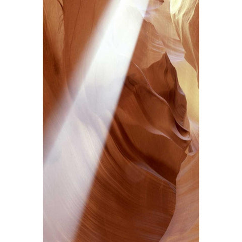 Arizona, Antelope Canyon Sun in a slot canyon Black Modern Wood Framed Art Print by OBrien, Jay