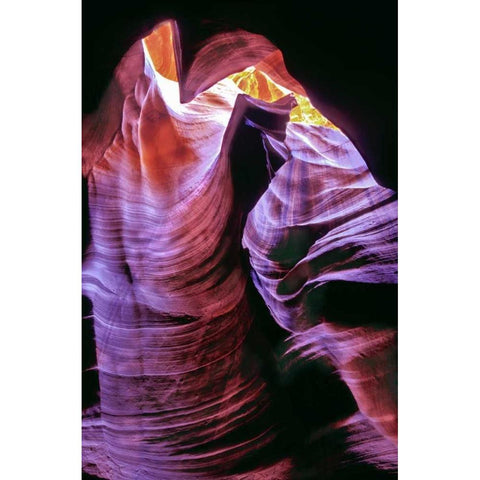 Arizona, Slot canyon in Upper Antelope Canyon Black Modern Wood Framed Art Print by Welling, Dave