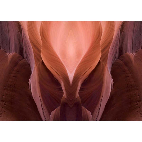 AZ, Page, Upper Antelope Canyon Sandstone walls Gold Ornate Wood Framed Art Print with Double Matting by Kaveney, Wendy