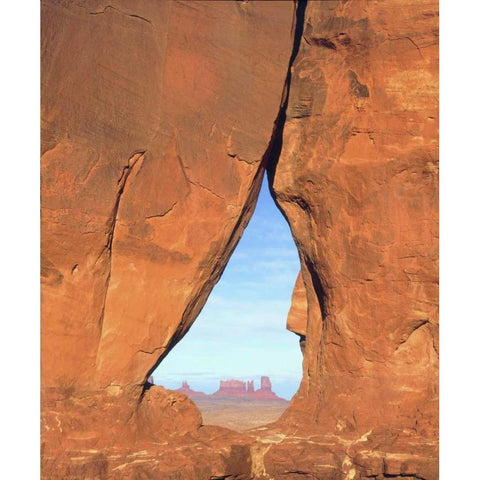 AZ, Formations through famous Teardrop Window Black Modern Wood Framed Art Print by Talbot Frank, Christopher