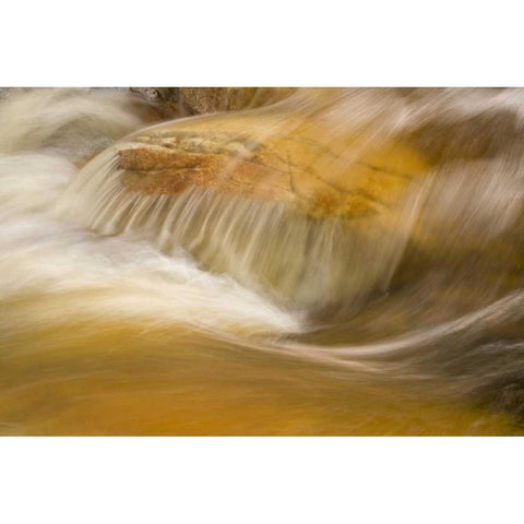 AZ, Tucson, Flowing water in the Romero Pools Black Modern Wood Framed Art Print with Double Matting by Paulson, Don