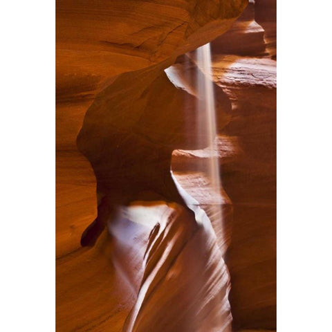 AZ Falling sand in  Upper Antelope Canyon White Modern Wood Framed Art Print by Rotenberg, Nancy