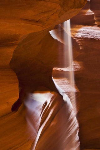 AZ Falling sand in  Upper Antelope Canyon White Modern Wood Framed Art Print with Double Matting by Rotenberg, Nancy