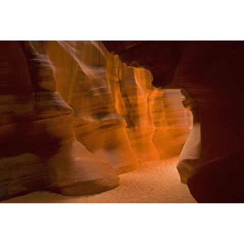 AZ Auntelope canyons glowing wall and floor Gold Ornate Wood Framed Art Print with Double Matting by Illg, Cathy and Gordon