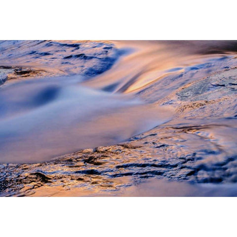 Arizona, Sedona Reflections on water over rock White Modern Wood Framed Art Print by OBrien, Jay