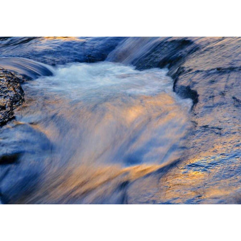 Arizona, Sedona Reflections on water over rock Black Modern Wood Framed Art Print with Double Matting by OBrien, Jay