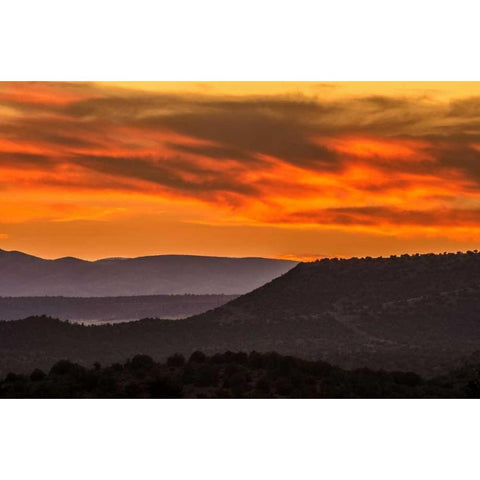 Arizona, Grand Canyon Sunset landscape White Modern Wood Framed Art Print by OBrien, Jay