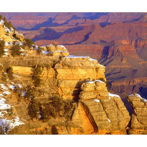 USA, Arizona, Grand Canyon NP in winter Black Modern Wood Framed Art Print by Talbot Frank, Christopher