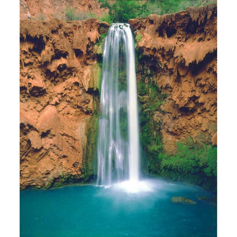Arizona Havasu Falls in the Grand Canyon Gold Ornate Wood Framed Art Print with Double Matting by Talbot Frank, Christopher