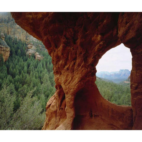 AZ, Sedona Natural sandstone and backcountry White Modern Wood Framed Art Print by Talbot Frank, Christopher