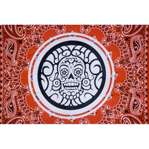 Arizona, Phoenix Bandana with skull design White Modern Wood Framed Art Print by Kaveney, Wendy