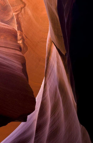 AZ, Sandstone formations in Antelope Canyon White Modern Wood Framed Art Print with Double Matting by Rotenberg, Nancy