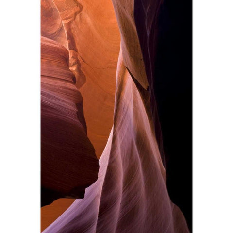 AZ, Sandstone formations in Antelope Canyon Black Modern Wood Framed Art Print by Rotenberg, Nancy