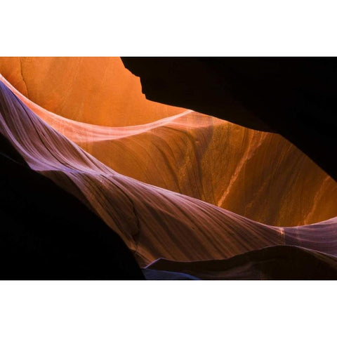 AZ, Sandstone formations in Antelope Canyon Gold Ornate Wood Framed Art Print with Double Matting by Rotenberg, Nancy