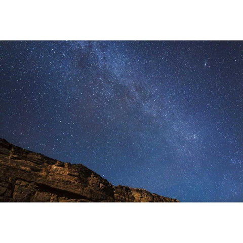 AZ, Grand Canyon, Milky Way above Marble Canyon White Modern Wood Framed Art Print by Grall, Don