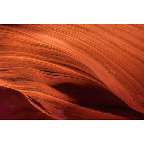 Arizona, Paige Rock patterns in Antelope Canyon Black Modern Wood Framed Art Print by OBrien, Jay