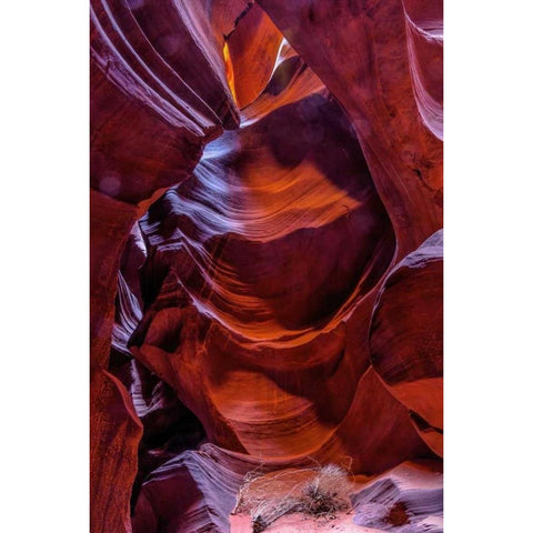 Arizona, Paige Rock patterns in Antelope Canyon Black Modern Wood Framed Art Print by OBrien, Jay