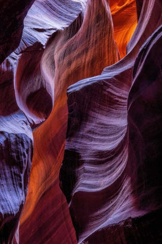 Arizona, Paige Rock patterns in Antelope Canyon Black Ornate Wood Framed Art Print with Double Matting by OBrien, Jay
