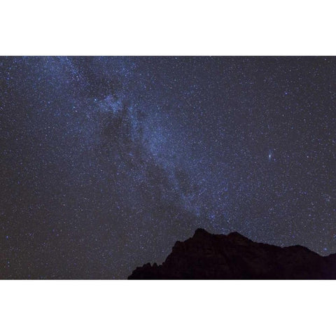 AZ, Grand Canyon, The Milky Way over the rim White Modern Wood Framed Art Print by Grall, Don
