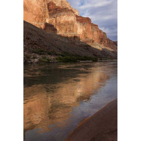 AZ, Grand Canyon, Colorado River at sunset Gold Ornate Wood Framed Art Print with Double Matting by Grall, Don
